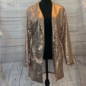 Gold sequin blazer